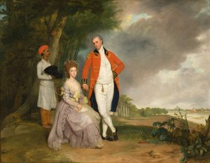 The Hon. William Monson and His Wife, Ann Debonnaire by Arthur William Devis Oil Painting