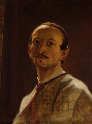 Self-portrait by Artur Grottger Oil Painting