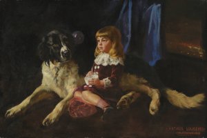 Two Friends by Artur Jose De Sousa Loureiro Oil Painting