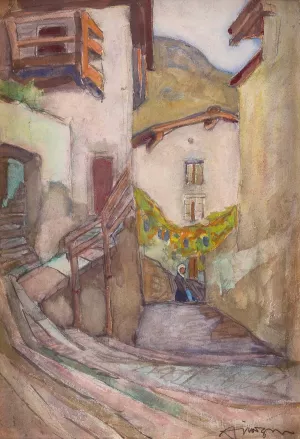 Gasse In Garda Oil painting by Artur Nikodem
