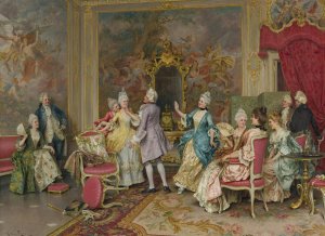 A game of tag by Arturo Ricci Oil Painting