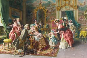 Grandmother's birthday by Arturo Ricci Oil Painting