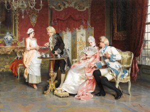 Nachmittagstee Oil painting by Arturo Ricci