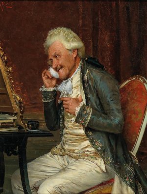 The Powder Puff by Arturo Ricci Oil Painting