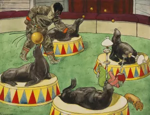 Kleiner Schlingel KulihraSek Als Jongleur by Artus Scheiner Oil Painting
