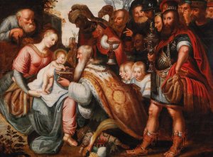 The Adoration of the Magi by Artus Wolffort Oil Painting
