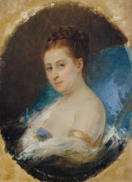 Portrait d'Adelaide Ristori  by Ary-Arnold Scheffer - Hand-Painted Oil Painting Reproduction