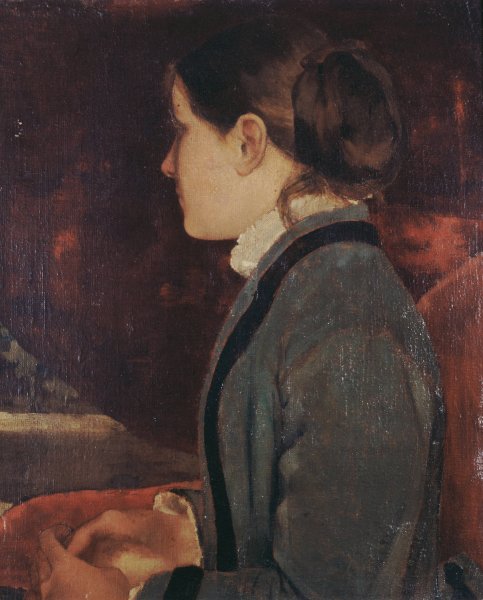 Noemi Renan de profil  by Ary Cornelis Renan - Hand-Painted Oil Painting Reproduction