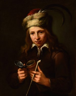 Jeune fumeur by Ary De Vois Oil Painting