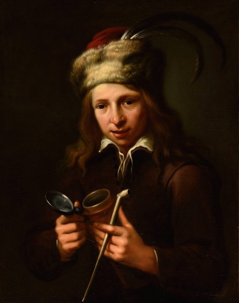 Jeune fumeur by Ary De Vois - Hand-Painted Oil Painting Reproduction