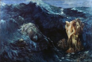 Scylla and Charybdis by Ary Ernest Renan Oil Painting