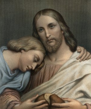Christ and St. John by Ary Scheffer Oil Painting
