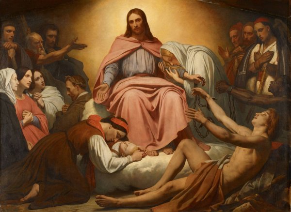 Christus Consolator  by Ary Scheffer - Hand-Painted Oil Painting Reproduction