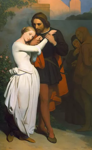 Faust And Marguerite In The Garden by Ary Scheffer Oil Painting