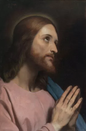 Head of Christ by Ary Scheffer Oil Painting