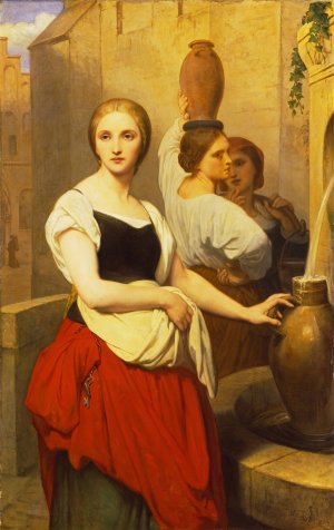 Margaret at the Fountain by Ary Scheffer Oil Painting