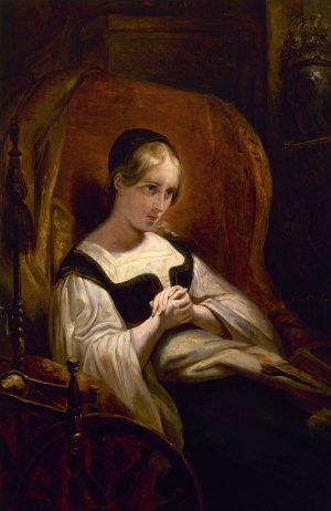 Marguerite au Rouet by Ary Scheffer Oil Painting
