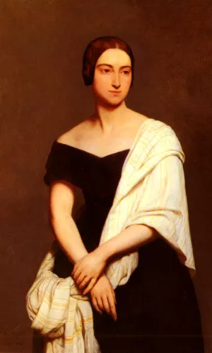 Portrait De Mme. Frederick Kent by Ary Scheffer Oil Painting