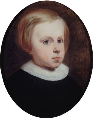 Portrait d'enfant by Ary Scheffer Oil Painting