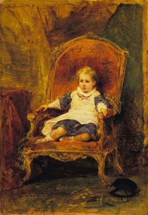 Portrait of a Child by Ary Scheffer Oil Painting