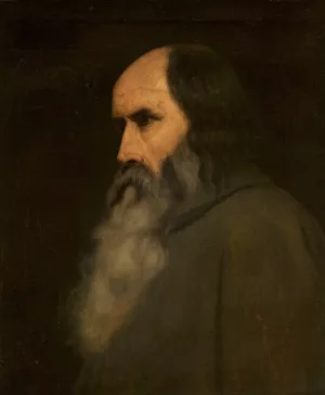 Portrait of an old man by Ary Scheffer Oil Painting