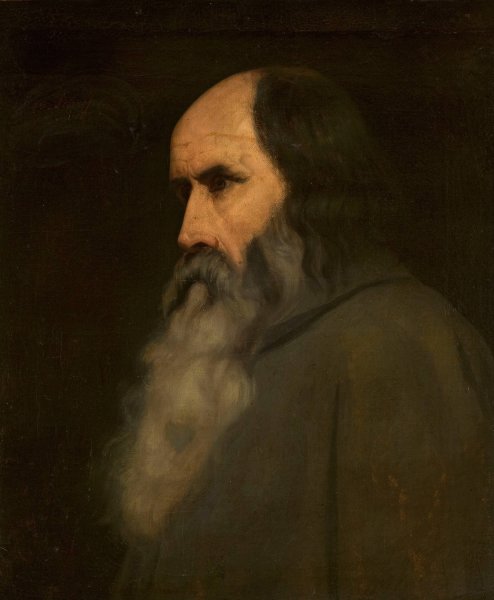 Portrait of an old man  by Ary Scheffer - Hand-Painted Oil Painting Reproduction