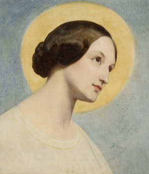 Portrait of Eliza Krasinska by Ary Scheffer Oil Painting
