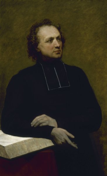 Portrait of Father Gaspard Deguerry  by Ary Scheffer - Hand-Painted Oil Painting Reproduction