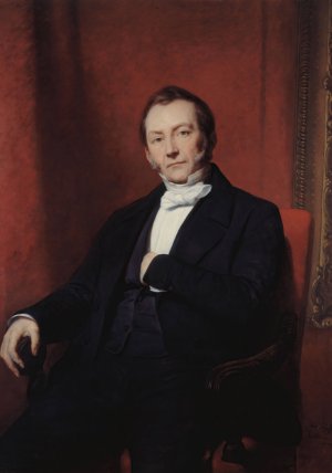 Portrait presume de Jean Abraham Nottebohm by Ary Scheffer Oil Painting