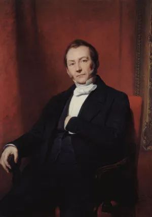 Portrait presume de Jean Abraham Nottebohm by Ary Scheffer Oil Painting