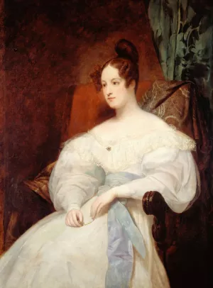 Portrait presume de la princesse Louise d'Orleans by Ary Scheffer Oil Painting