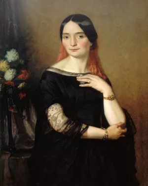 Portrait presume de Melle Mars by Ary Scheffer Oil Painting