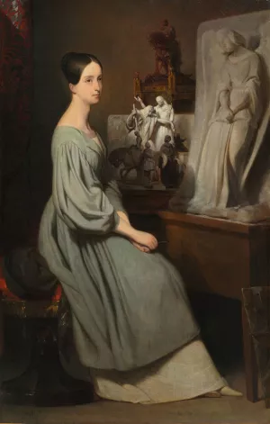 Princess Marie d'Orleans in Her Studio by Ary Scheffer Oil Painting
