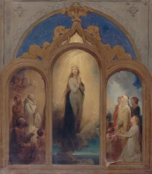 Projet pour un triptyque by Ary Scheffer Oil Painting