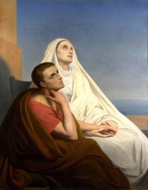 Saints Augustine And Monica by Ary Scheffer Oil Painting
