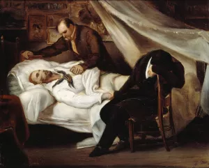 The Death of Gericault by Ary Scheffer Oil Painting