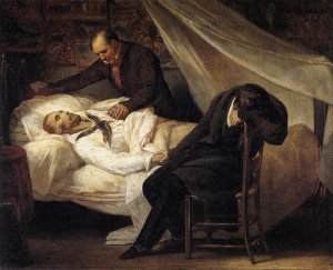 The Death of Gericault Oil painting by Ary Scheffer