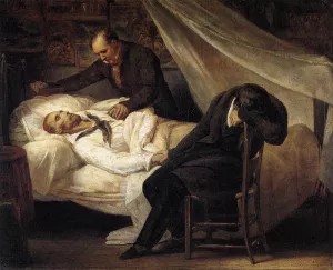 The Death of Gericault by Ary Scheffer Oil Painting