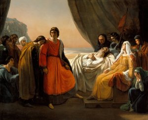 The Death of Saint Louis by Ary Scheffer Oil Painting