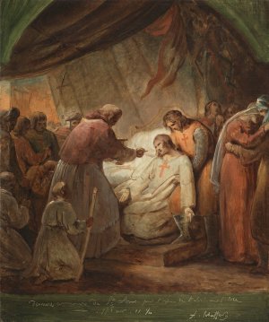 The Last Communion of Saint Louis by Ary Scheffer Oil Painting
