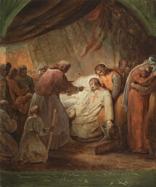 The Last Communion of Saint Louis  by Ary Scheffer - Hand-Painted Oil Painting Reproduction