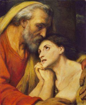 The Return of the Prodigal Son by Ary Scheffer Oil Painting