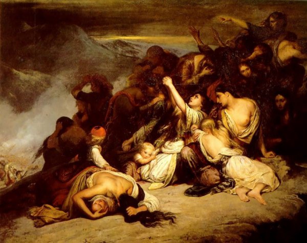 The Souliot Women by Ary Scheffer - Hand-Painted Oil Painting Reproduction