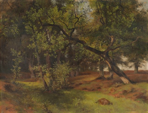 Landschaft bei Aumuhle  by Ascan Lutteroth - Hand-Painted Oil Painting Reproduction