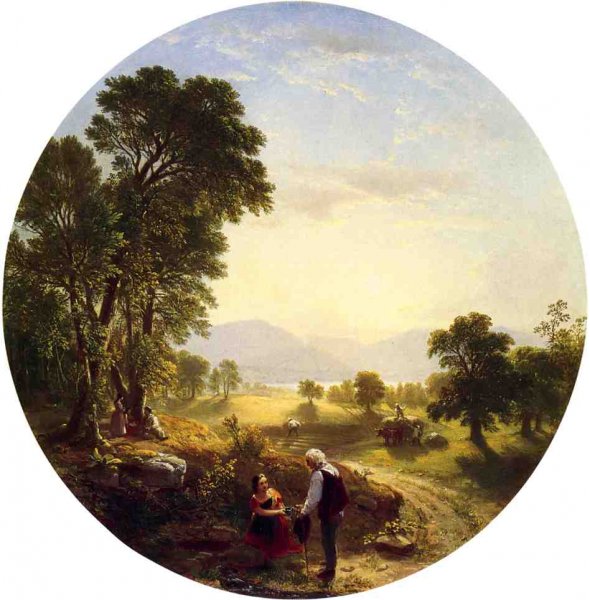 Main Product Photo of Hudson River Scene Painting by Asher B. Durand