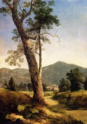 Landscape Beyond the Tree by Asher B. Durand - Oil Painting Reproduction