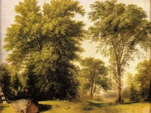 Study from Nature, Hoboken, N.J. by Asher B. Durand Oil Painting
