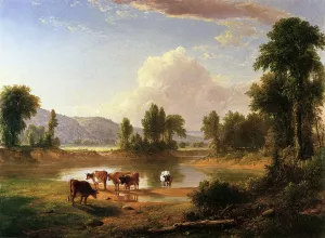 View of Esopus Creek, Ulster County, New York painting by Asher B. Durand