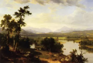 White Mountains Scenery, Franconia Notch, New Hampshire Oil painting by Asher B. Durand