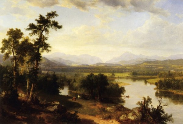 Main Product Photo of White Mountains Scenery, Franconia Notch, New Hampshire Painting by Asher B. Durand